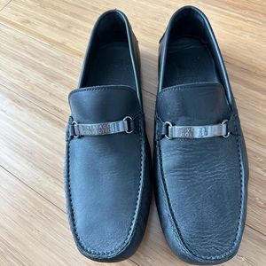 Versace collection men’s black driving loafers